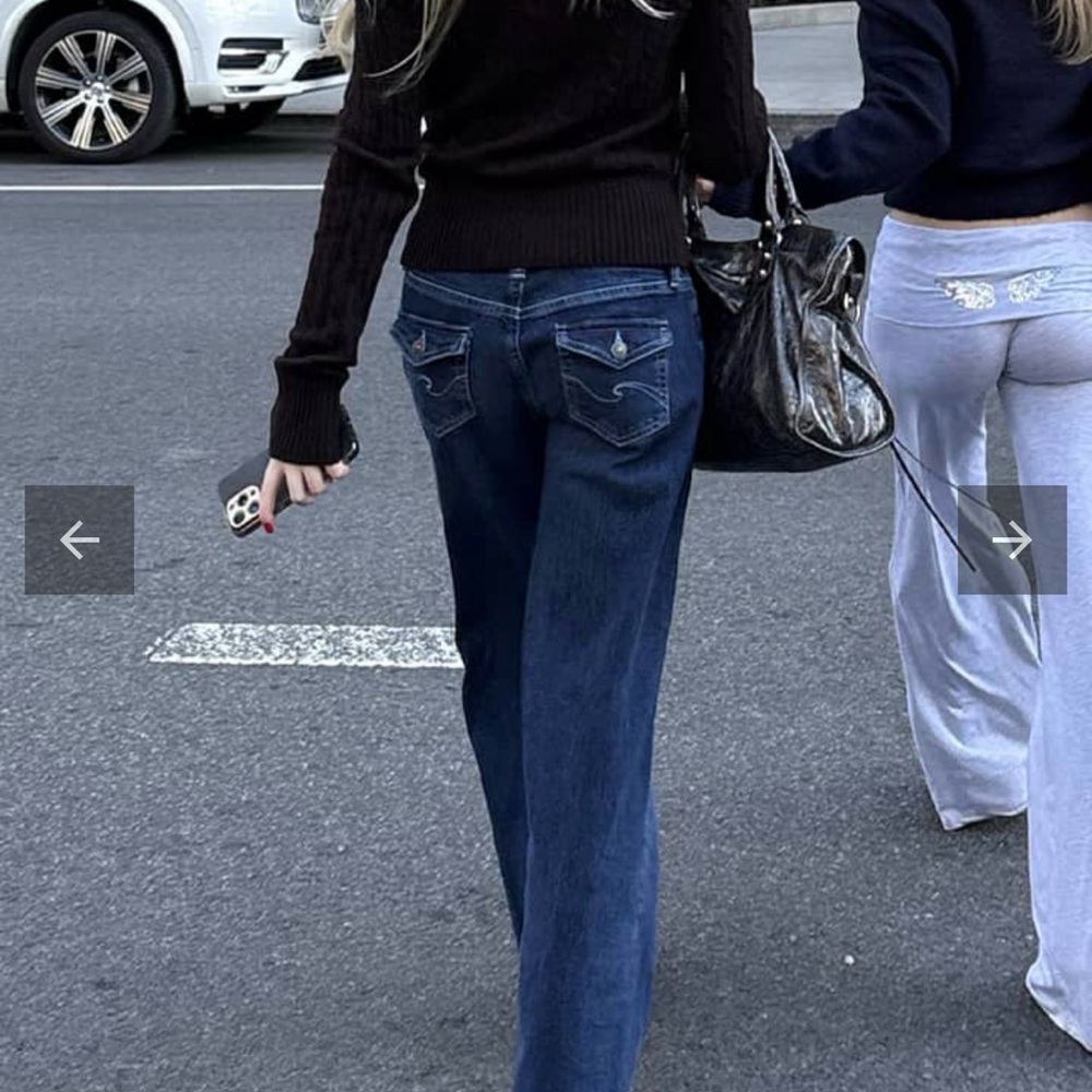 Dark Blue Women's Wide Leg Jeans - Never been worn!